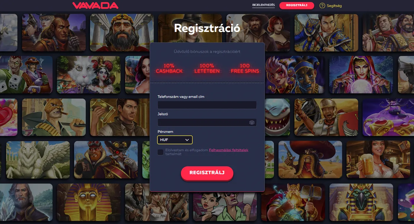 Vavada Casino – regisztráció és bejelentkezés